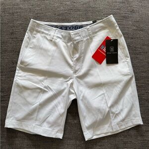 PGA Tour White Flat Front Shorts